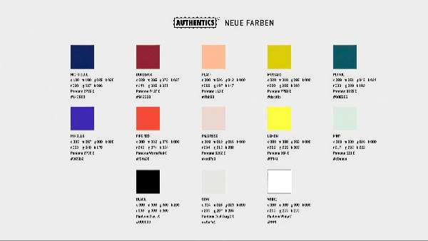 Neue Farben für Authentics
