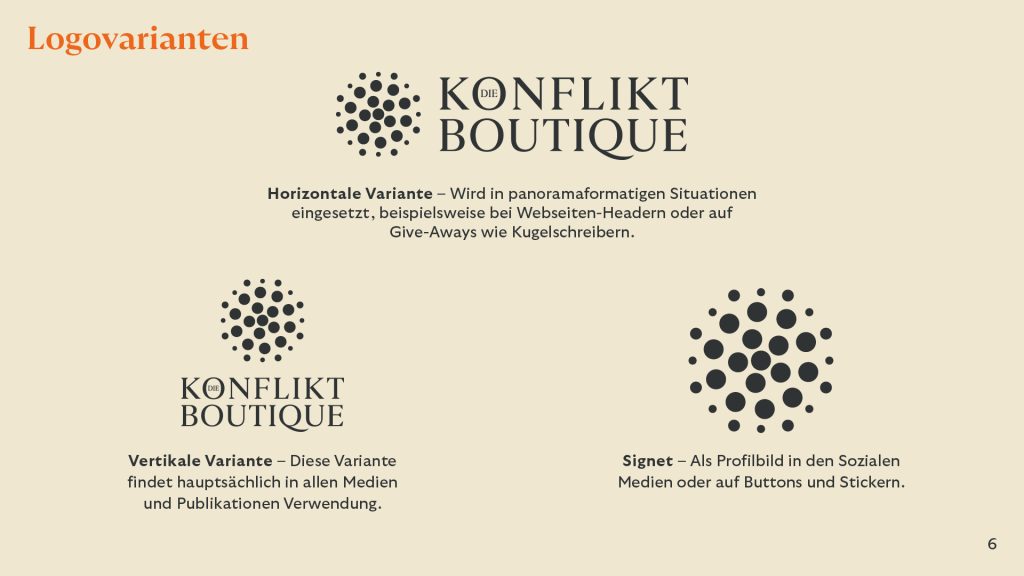 Corporate Design für Die Konflikt Boutique