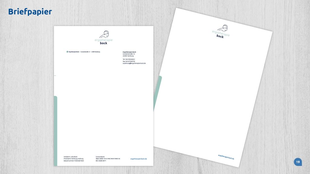 Corporate Design für Ergotherapie Bock