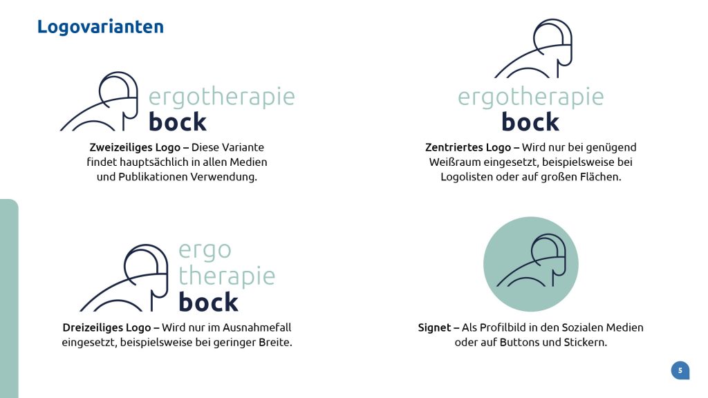 Corporate Design für Ergotherapie Bock