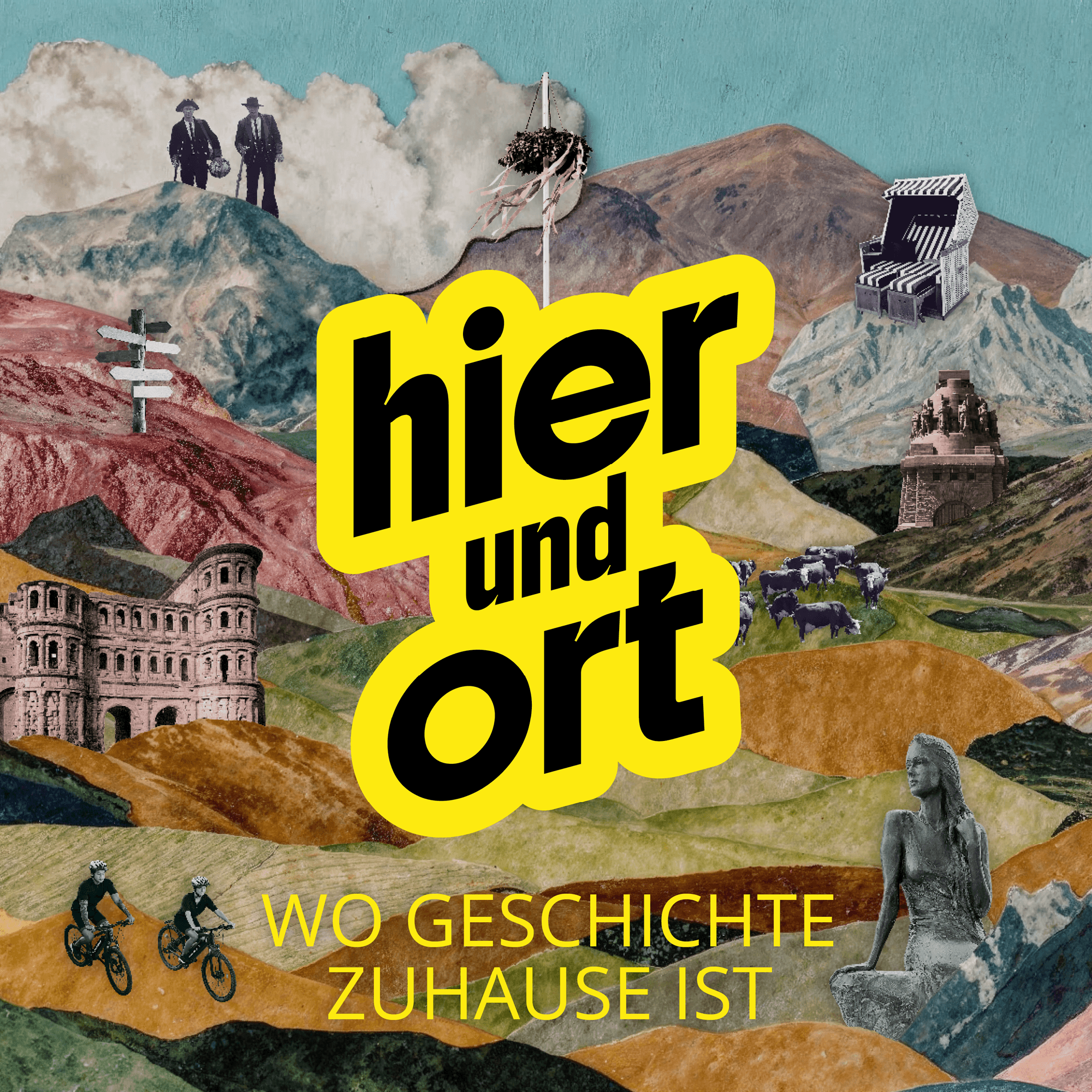 Gestaltungsmotiv für den Podcast „Hier und Ort“