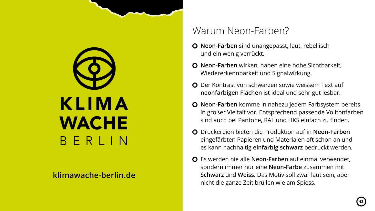 Projektansicht Klimawache Berlin