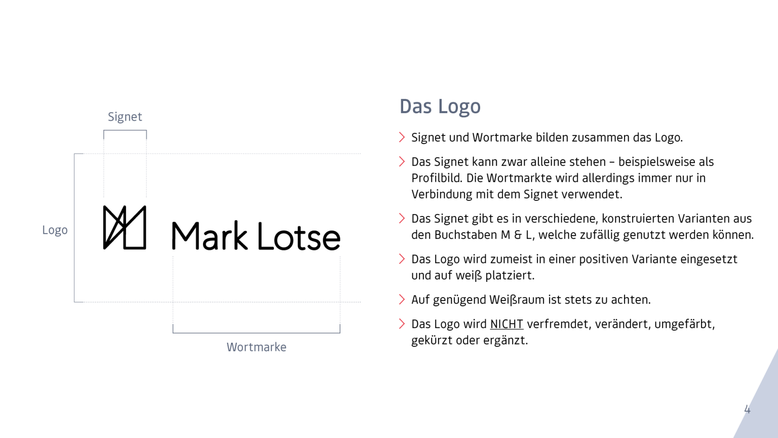 Styleguide für Mark Lotse