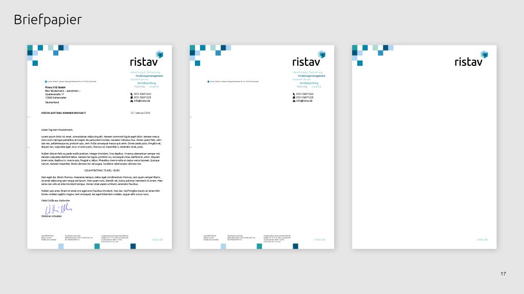 Corporate Design für Ristav