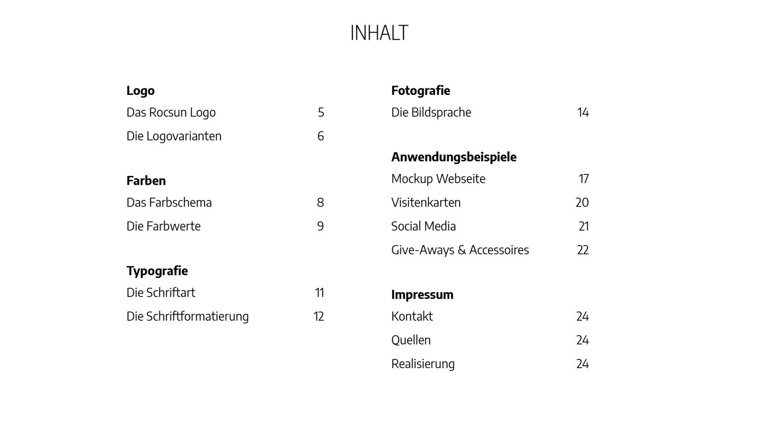 Corporate Design für Rocsun
