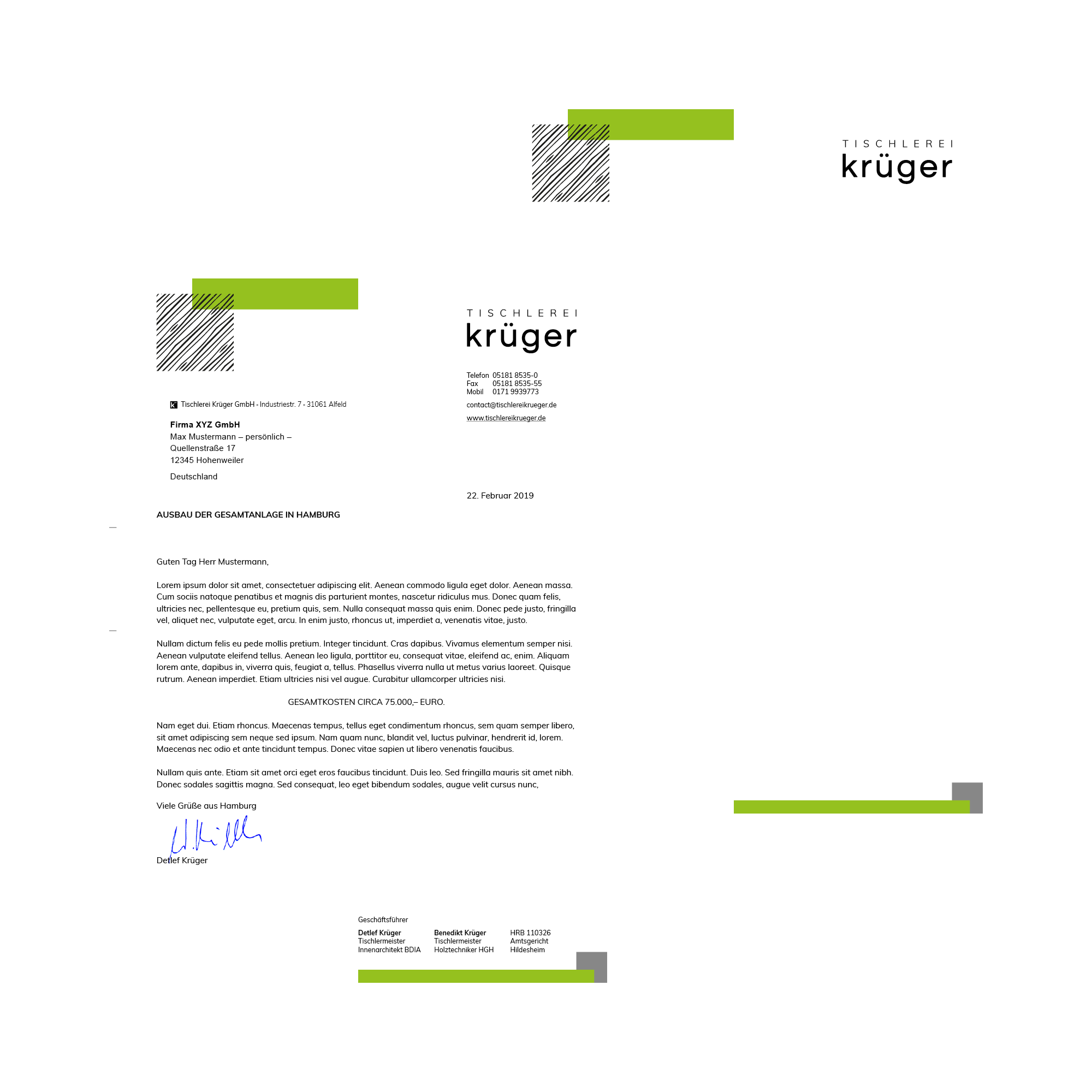 Gestaltungsmotiv für Tischlerei Krueger