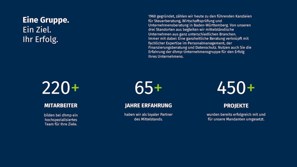 Projektansicht dhmp Unternehmenspraesentation