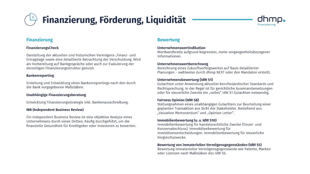 Projektansicht dhmp Unternehmenspraesentation